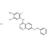 193000-39-4 4-fluoro-2-methyl-5-[(7-phenylmethoxyquinazolin-4-yl)amino]phenol;hydrochloride chemical structure