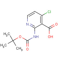 1021339-32-1 4-chloro-2-[(2-methylpropan-2-yl)oxycarbonylamino]pyridine-3-carboxylic acid chemical structure