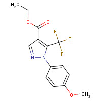 112055-38-6 ethyl 1-(4-methoxyphenyl)-5-(trifluoromethyl)pyrazole-4-carboxylate chemical structure