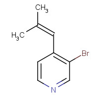 1240287-14-2 3-bromo-4-(2-methylprop-1-enyl)pyridine chemical structure