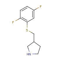 1250380-06-3 3-[(2,5-difluorophenyl)sulfanylmethyl]pyrrolidine chemical structure
