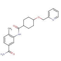 1131604-94-8 4-methyl-3-[[4-(pyridin-2-ylmethoxy)cyclohexanecarbonyl]amino]benzamide chemical structure