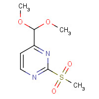 874279-26-2 4-(dimethoxymethyl)-2-methylsulfonylpyrimidine chemical structure