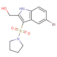 918142-87-7 (5-bromo-3-pyrrolidin-1-ylsulfonyl-1H-indol-2-yl)methanol chemical structure