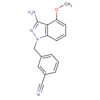 1240518-02-8 3-[(3-amino-4-methoxyindazol-1-yl)methyl]benzonitrile chemical structure
