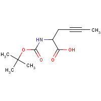183500-60-9 2-[(2-methylpropan-2-yl)oxycarbonylamino]hex-4-ynoic acid chemical structure
