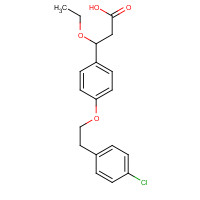 1202575-25-4 3-[4-[2-(4-chlorophenyl)ethoxy]phenyl]-3-ethoxypropanoic acid chemical structure