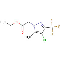 345237-74-3 ethyl 2-[4-chloro-5-methyl-3-(trifluoromethyl)pyrazol-1-yl]acetate chemical structure