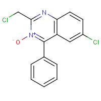 5958-24-7 6-chloro-2-(chloromethyl)-3-oxido-4-phenylquinazolin-3-ium chemical structure