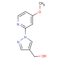 1449117-64-9 [1-(4-methoxypyridin-2-yl)pyrazol-4-yl]methanol chemical structure