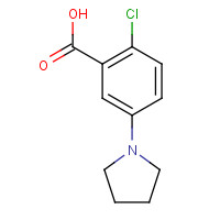 530092-36-5 2-chloro-5-pyrrolidin-1-ylbenzoic acid chemical structure