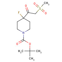 1268521-22-7 tert-butyl 4-fluoro-4-(2-methylsulfonylacetyl)piperidine-1-carboxylate chemical structure