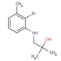 1319197-28-8 1-(2-bromo-3-methylanilino)-2-methylpropan-2-ol chemical structure