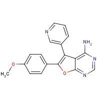 501693-98-7 6-(4-methoxyphenyl)-5-pyridin-3-ylfuro[2,3-d]pyrimidin-4-amine chemical structure