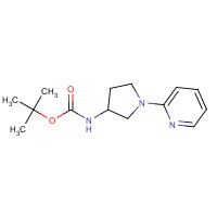 1029715-19-2 tert-butyl N-(1-pyridin-2-ylpyrrolidin-3-yl)carbamate chemical structure
