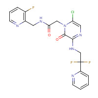 312904-62-4 2-[6-chloro-3-[(2,2-difluoro-2-pyridin-2-ylethyl)amino]-2-oxopyrazin-1-yl]-N-[(3-fluoropyridin-2-yl)methyl]acetamide chemical structure