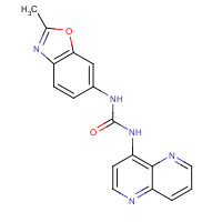 792173-99-0 1-(2-methyl-1,3-benzoxazol-6-yl)-3-(1,5-naphthyridin-4-yl)urea chemical structure