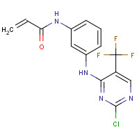 1374507-25-1 N-[3-[[2-chloro-5-(trifluoromethyl)pyrimidin-4-yl]amino]phenyl]prop-2-enamide chemical structure
