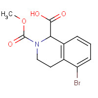 1430563-90-8 5-bromo-2-methoxycarbonyl-3,4-dihydro-1H-isoquinoline-1-carboxylic acid chemical structure