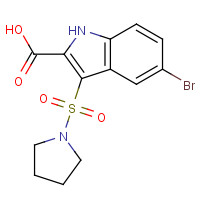 918494-39-0 5-bromo-3-pyrrolidin-1-ylsulfonyl-1H-indole-2-carboxylic acid chemical structure