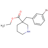 170843-63-7 ethyl 3-[(3-bromophenyl)methyl]piperidine-3-carboxylate chemical structure