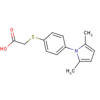 131817-93-1 2-[4-(2,5-dimethylpyrrol-1-yl)phenyl]sulfanylacetic acid chemical structure