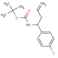 913563-71-0 tert-butyl N-[1-(4-fluorophenyl)but-3-enyl]carbamate chemical structure