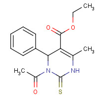 111535-64-9 ethyl 3-acetyl-6-methyl-4-phenyl-2-sulfanylidene-1,4-dihydropyrimidine-5-carboxylate chemical structure