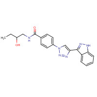 1383703-40-9 N-(2-hydroxybutyl)-4-[4-(1H-indazol-3-yl)triazol-1-yl]benzamide chemical structure
