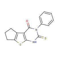 300557-77-1 2-phenyl-3-sulfanylidene-4,6,7,8-tetrahydrocyclopenta[2,3]thieno[2,4-b]pyrimidin-1-one chemical structure