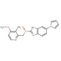 172152-36-2 2-[(4-methoxy-3-methylpyridin-2-yl)methylsulfinyl]-6-pyrrol-1-yl-1H-benzimidazole chemical structure