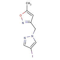 1340552-05-7 3-[(4-iodopyrazol-1-yl)methyl]-5-methyl-1,2-oxazole chemical structure