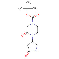 1284250-45-8 tert-butyl 3-oxo-4-(5-oxopyrrolidin-3-yl)piperazine-1-carboxylate chemical structure
