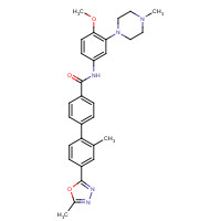 148672-15-5 N-[4-methoxy-3-(4-methylpiperazin-1-yl)phenyl]-4-[2-methyl-4-(5-methyl-1,3,4-oxadiazol-2-yl)phenyl]benzamide chemical structure