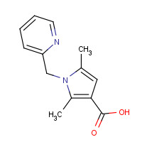 953717-09-4 2,5-dimethyl-1-(pyridin-2-ylmethyl)pyrrole-3-carboxylic acid chemical structure