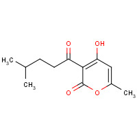 23800-56-8 4-hydroxy-6-methyl-3-(4-methylpentanoyl)pyran-2-one chemical structure