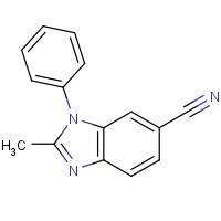 1217102-18-5 2-methyl-3-phenylbenzimidazole-5-carbonitrile chemical structure
