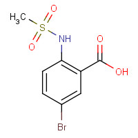 1225713-29-0 5-bromo-2-(methanesulfonamido)benzoic acid chemical structure