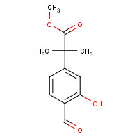 1257397-49-1 methyl 2-(4-formyl-3-hydroxyphenyl)-2-methylpropanoate chemical structure