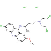4213-45-0 1-N,1-N-bis(2-chloroethyl)-4-N-(6-chloro-2-methoxyacridin-9-yl)pentane-1,4-diamine;dihydrochloride chemical structure
