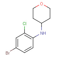 1056465-04-3 N-(4-bromo-2-chlorophenyl)oxan-4-amine chemical structure