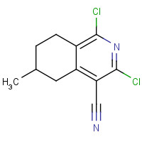 1225069-88-4 1,3-dichloro-6-methyl-5,6,7,8-tetrahydroisoquinoline-4-carbonitrile chemical structure