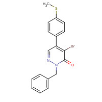 213764-19-3 2-benzyl-4-bromo-5-(4-methylsulfanylphenyl)pyridazin-3-one chemical structure