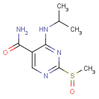 1403864-76-5 2-methylsulfinyl-4-(propan-2-ylamino)pyrimidine-5-carboxamide chemical structure