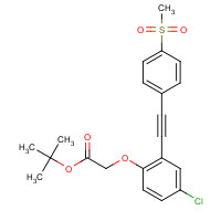 1240287-69-7 tert-butyl 2-[4-chloro-2-[2-(4-methylsulfonylphenyl)ethynyl]phenoxy]acetate chemical structure
