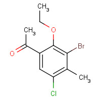 1426700-25-5 1-(3-bromo-5-chloro-2-ethoxy-4-methylphenyl)ethanone chemical structure