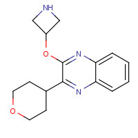 1350608-36-4 2-(azetidin-3-yloxy)-3-(oxan-4-yl)quinoxaline chemical structure