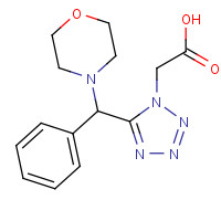 915922-69-9 2-[5-[morpholin-4-yl(phenyl)methyl]tetrazol-1-yl]acetic acid chemical structure