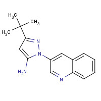 897373-63-6 5-tert-butyl-2-quinolin-3-ylpyrazol-3-amine chemical structure