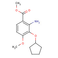 1001061-55-7 methyl 2-amino-3-cyclopentyloxy-4-methoxybenzoate chemical structure